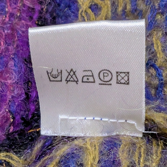 Vintage 80s German Designer YORN Mohair Electic Grandpa Oversized Cardigan M - Picture 12 of 12